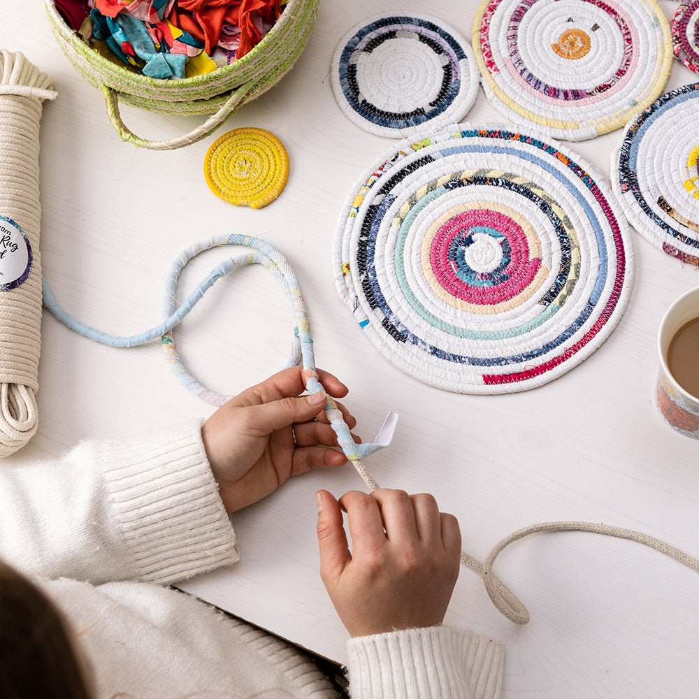 Ragged Life coiled cord beginners bowel and basket class in Herfordshire